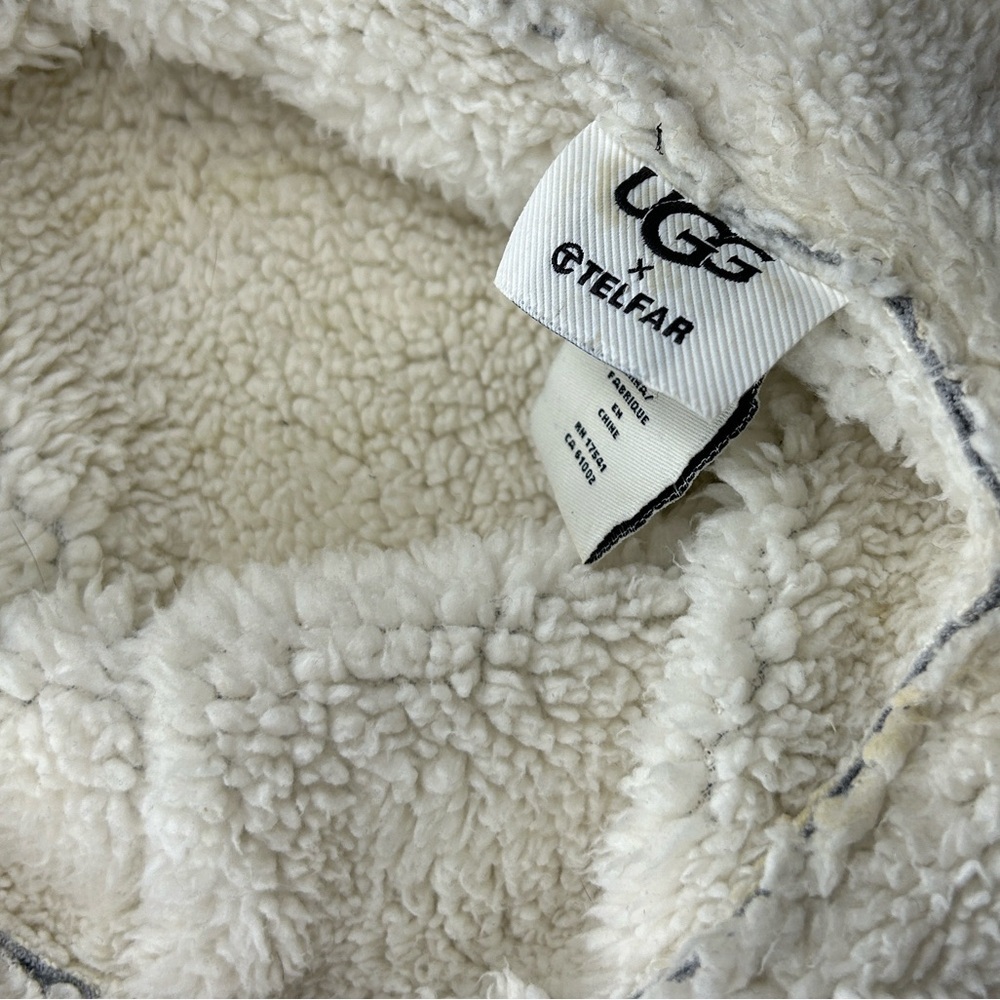 UGG x Telfar Womens Gray and Ivory White Bucket Hat - Picture 7 of 12